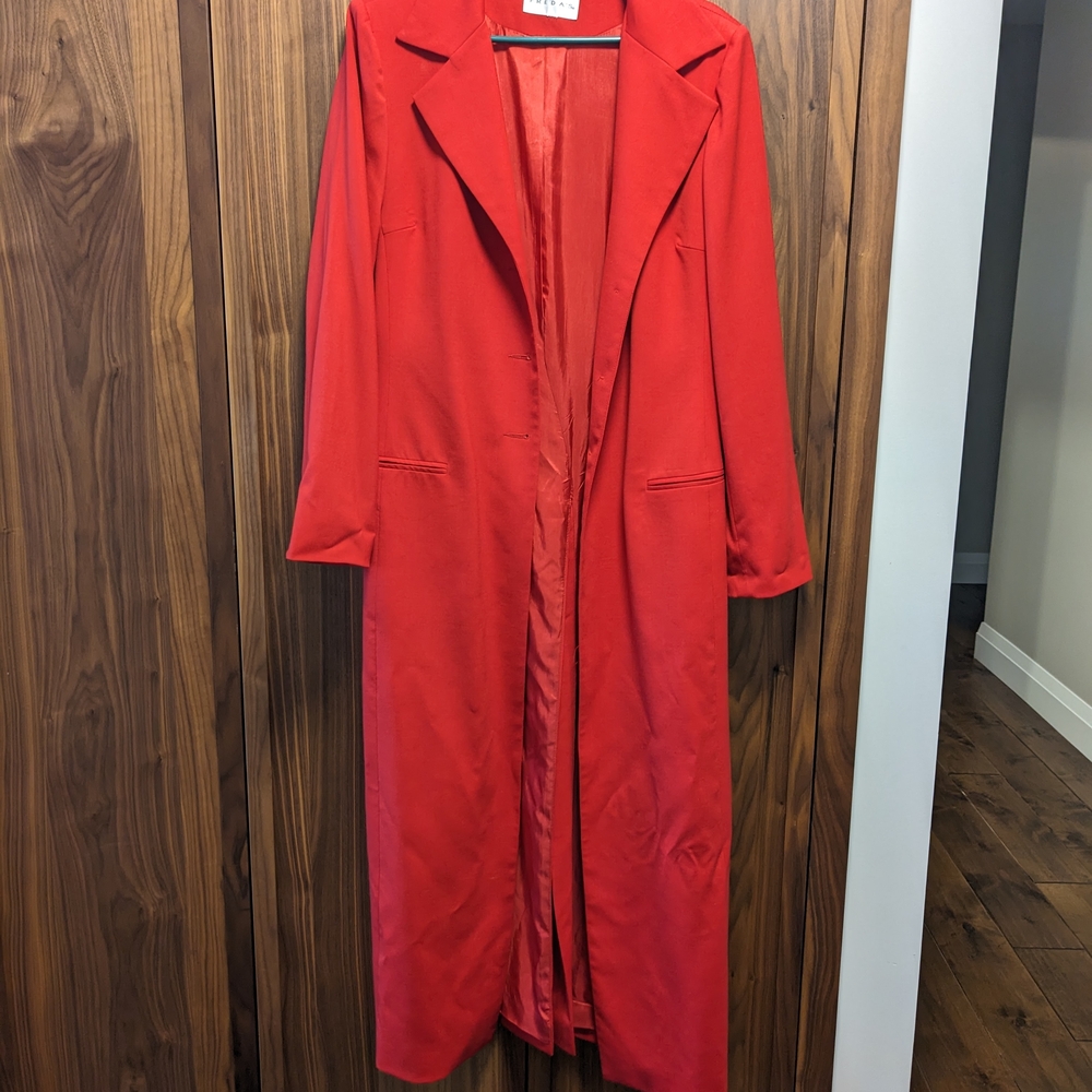 Vibrant Red Long Coat